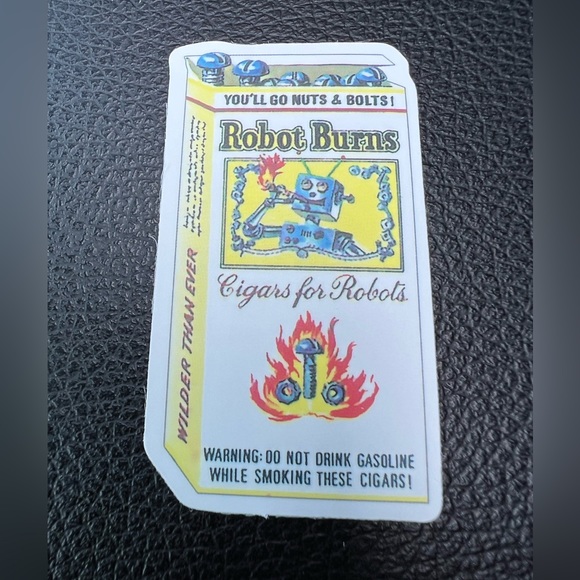 Robot Burns Gross Crude Rude Blunt Brand Parody 80s 90s Blunt Funny Sticker - Picture 3 of 4